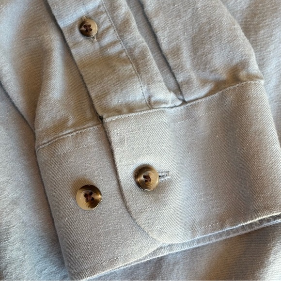 TRAVIS MATHEW Men’s Cloud Flannel Blue Collared Button Up Like New Size XXL - Picture 7 of 11
